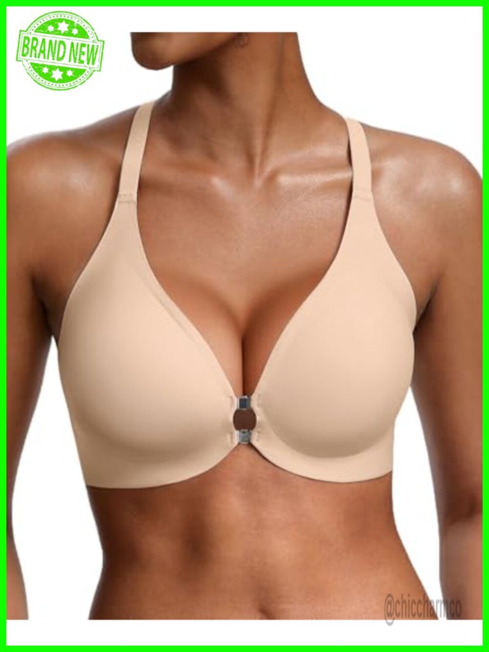 Front Closure Jelly Bra Women Seamless Wireless Push Up No Underwire